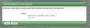 iPhone App email address