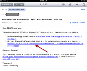 EBSCO iPad App Authentication