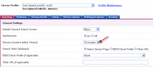 EBSCOAdmin Session Timeout