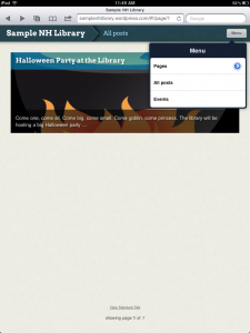 WordPress iPad Home Page