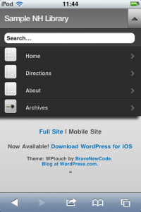 WordPress Mobile Navigation WordPress Mobile Navigation