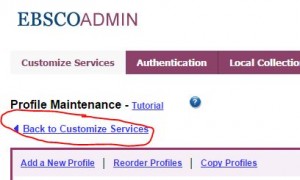 Back to Customize Services