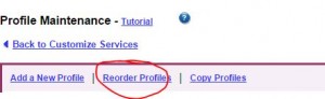 Reorder Profiles