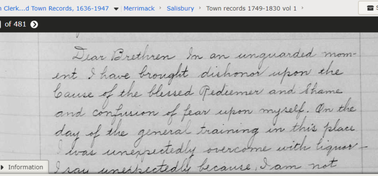 Town Records: Finding the Unusual Town Records: Finding the Unusual